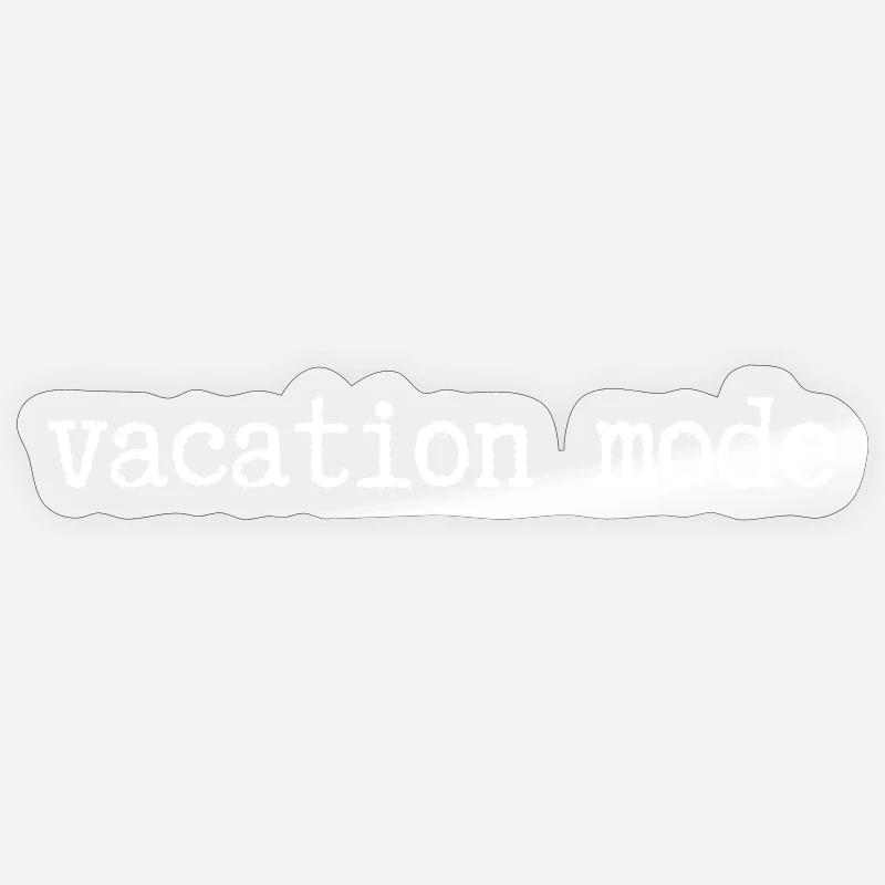 URLAUBSMODUS - Sticker Größe S (10 x 10 cm) - Transparent glänzend