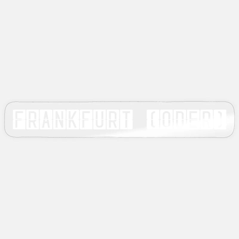 Frankfurt (Oder) Airport sign - Sticker size S (10 x 10 cm) - transparent glossy