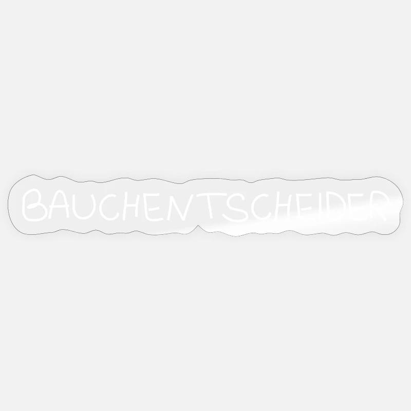 Bauchentscheider - Sticker Größe S (10 x 10 cm) - Transparent glänzend