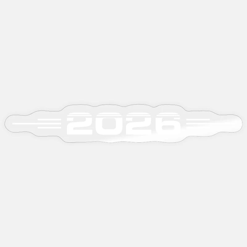 Année 2026 - Sticker taille S (10 x 10 cm) - brillant transparent
