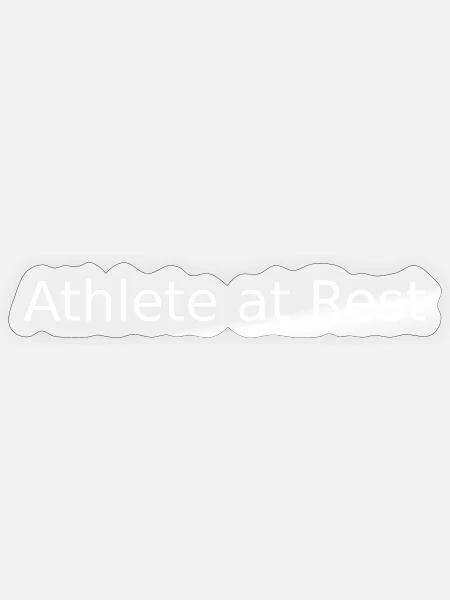 Athlet in Ruhe - Sticker Größe S (10 x 10 cm) - Transparent glänzend