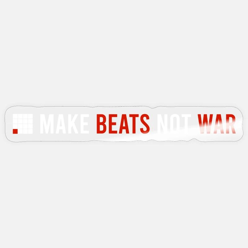 MAKE BEATS NOT WAR Sticker Größe S (10 x 10 cm)