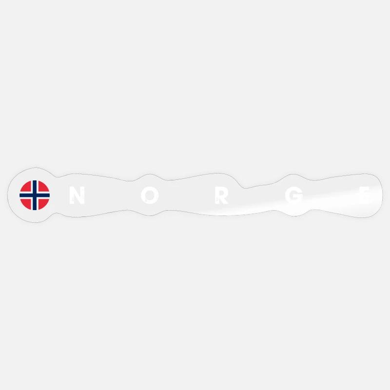 Drapeau de Norvège - Sticker taille S (10 x 10 cm) - brillant transparent