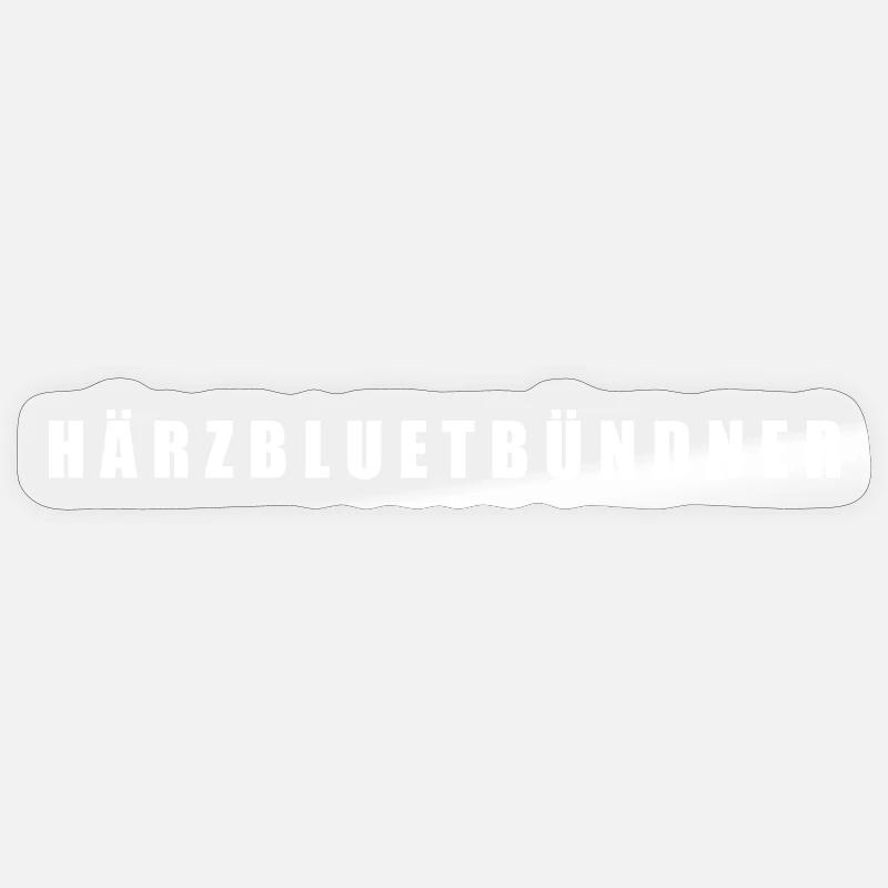 Härzbluetbündner Graubünden Graubünden Suisse - Sticker taille S (10 x 10 cm) - brillant transparent