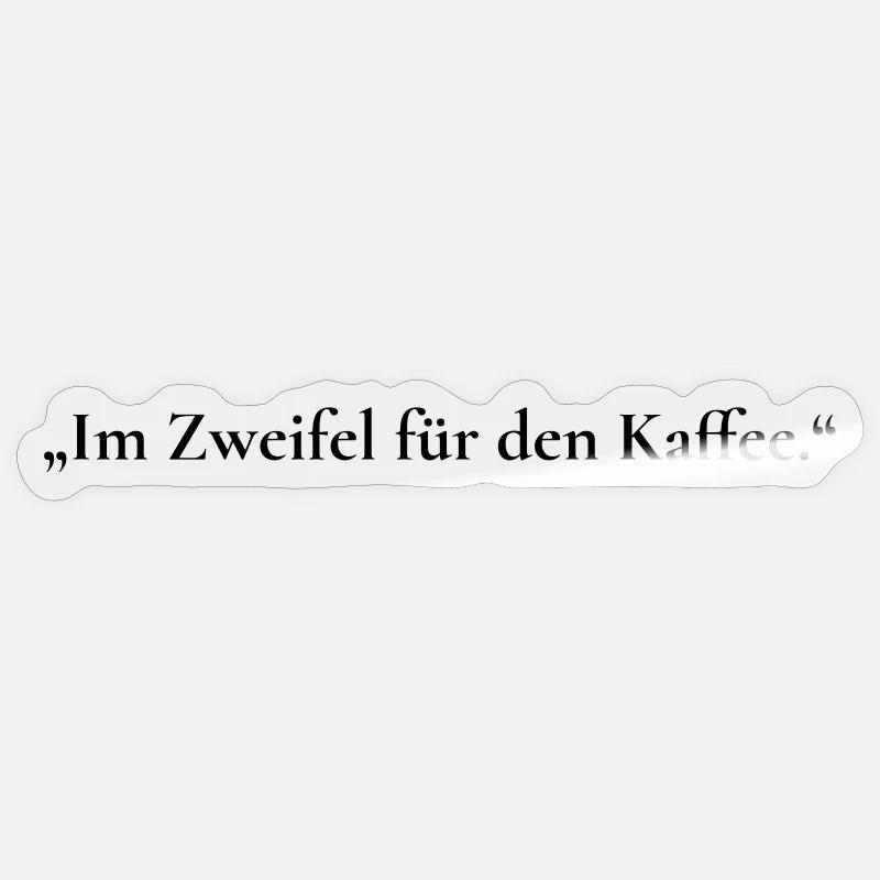 Witziges Design: Kaffeeliebe siegt - Sticker Größe S (10 x 10 cm) - Transparent glänzend