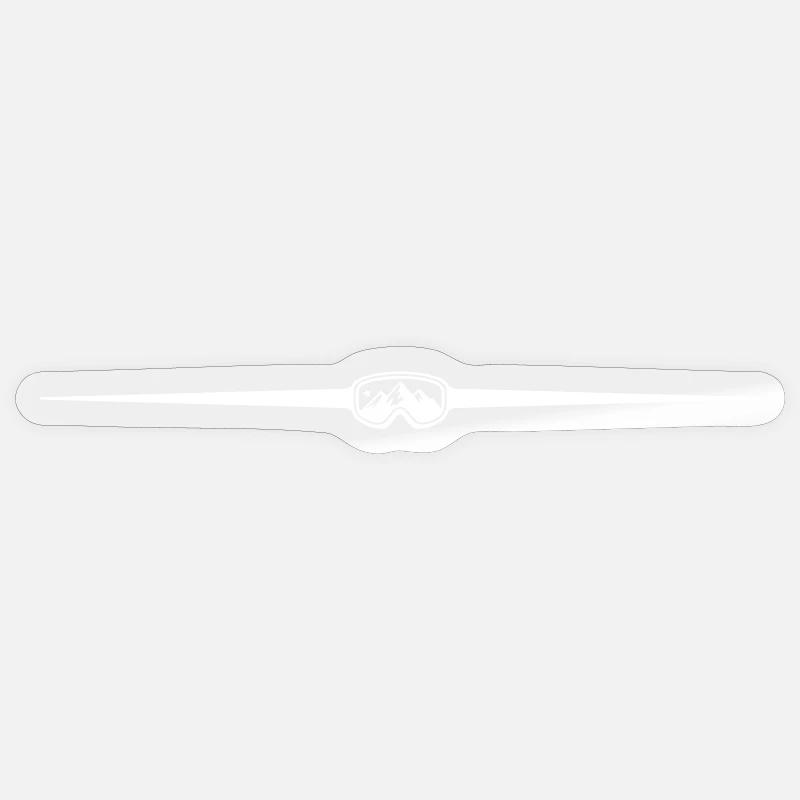 Ski Goggles Line Ski Mountains - Sticker size S (10 x 10 cm) - transparent glossy