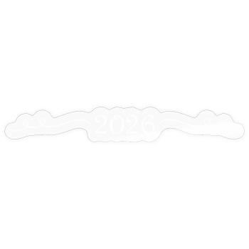2026 Ornament - Sticker Größe S (10 x 10 cm) - Transparent glänzend - Vorne