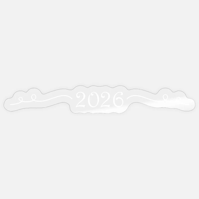 2026 Ornament - Sticker size S (10 x 10 cm) - transparent glossy
