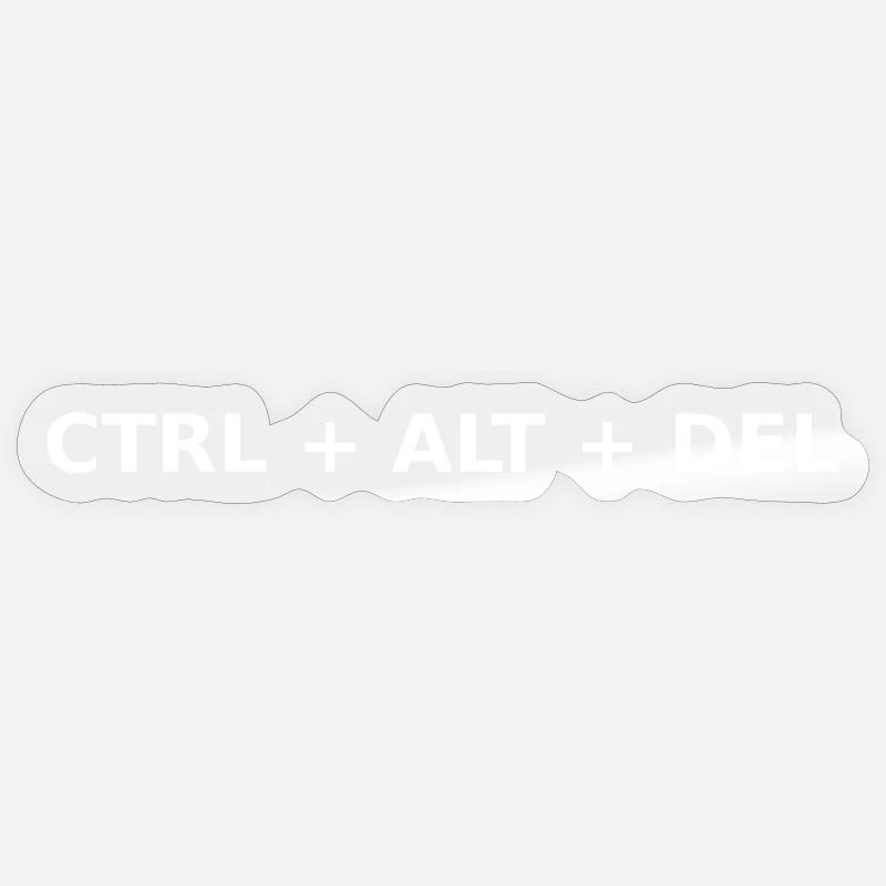 CTRL + ALT + DEL - Sticker Größe S (10 x 10 cm) - Transparent glänzend