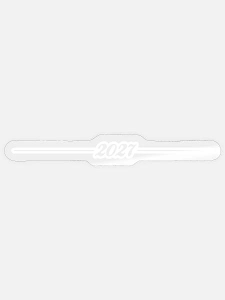 2027 Strich Linie - Sticker Größe S (10 x 10 cm) - Transparent glänzend
