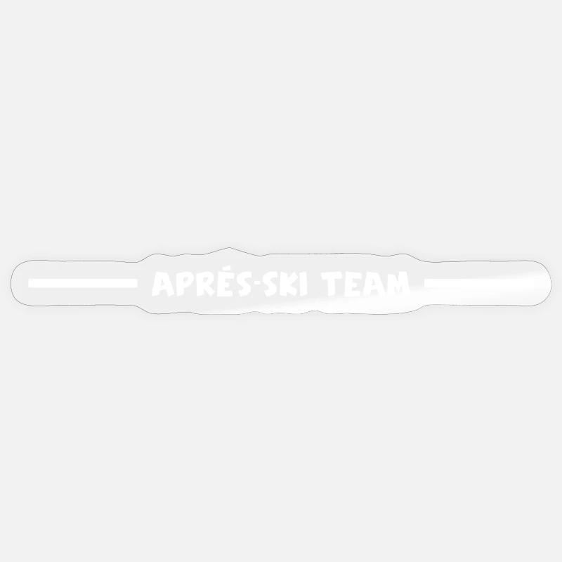 Après-ski line - Sticker size S (10 x 10 cm) - transparent glossy