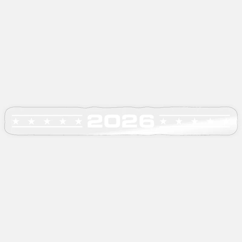 Ligne d’année 2026 - Sticker taille S (10 x 10 cm) - brillant transparent