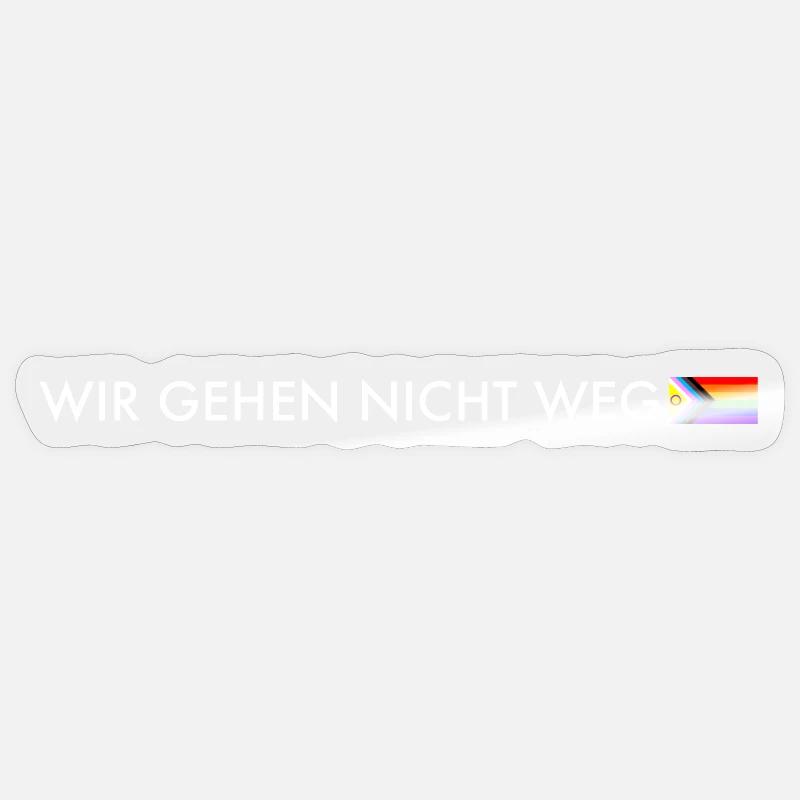 We're Not Going Away – Progress Pride Statement Sticker size S (10 x 10 cm)