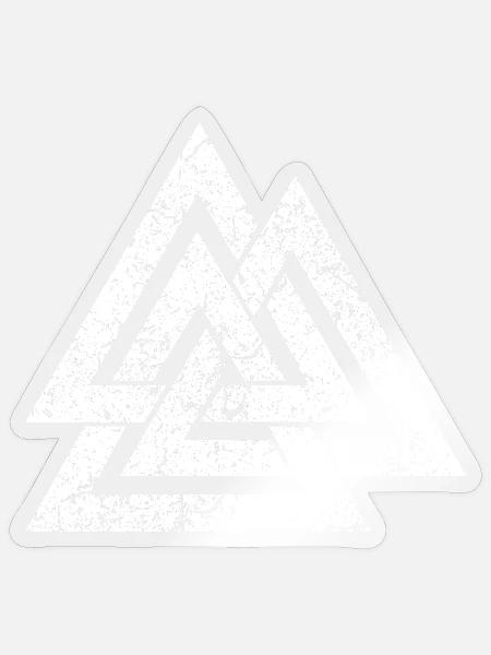 Valknut Symbol - Wikinger Kelten Germanen - Viking - Sticker Größe S (10 x 10 cm) - Transparent glänzend