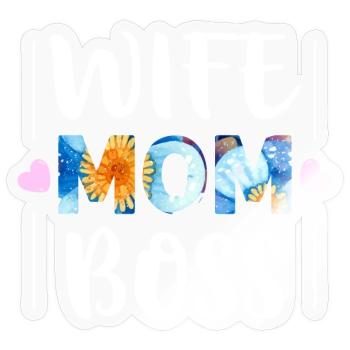 Mama - Sticker Größe S (10 x 10 cm) - Transparent glänzend - Vorne