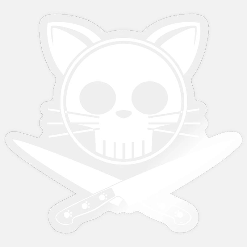 Dinky Cat Killer Schnitt Sticker Größe S (10 x 10 cm)