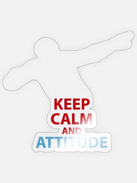Ruhe und Attitüde Silhouette - Sticker Größe S (10 x 10 cm) - Transparent glänzend