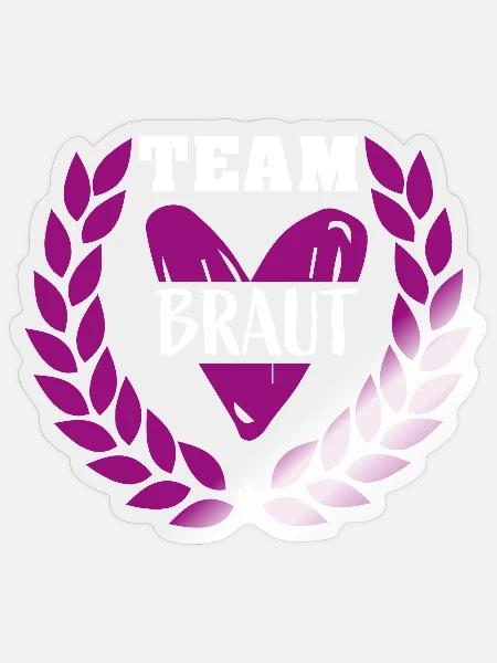 Team Braut - Junggesellinnenabschied Hochzeit JGA - Sticker Größe S (10 x 10 cm) - Transparent glänzend