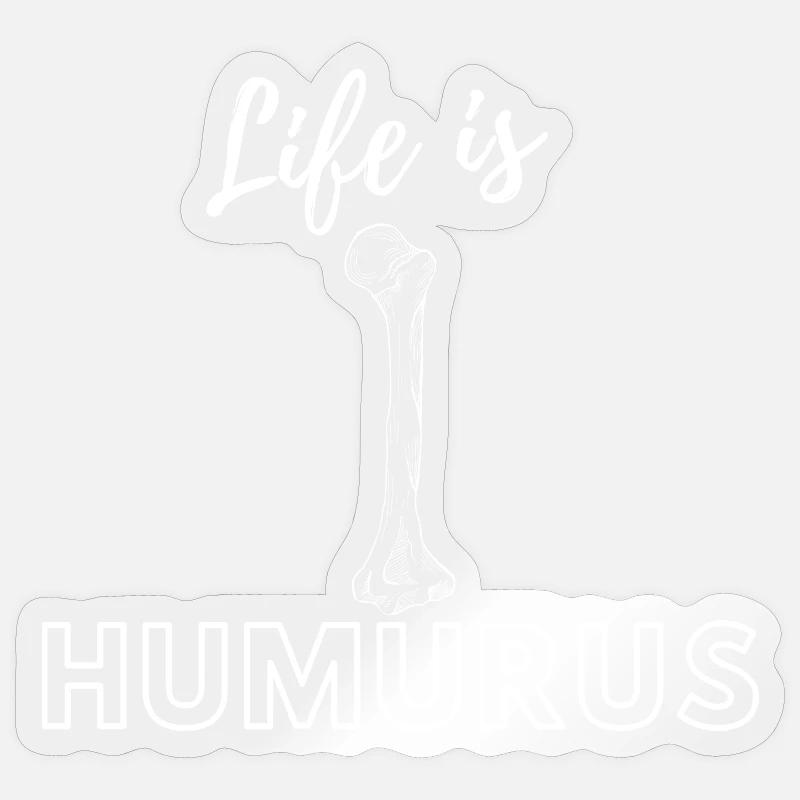 Leben ist Humurus - Sticker Größe S (10 x 10 cm) - Transparent glänzend