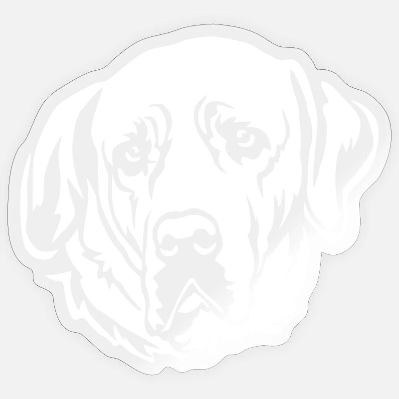 Tosa Head "Black Edition" - Sticker size S (10 x 10 cm) - transparent glossy