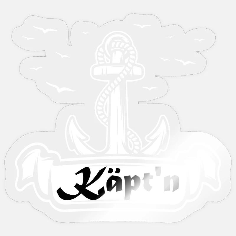 Captain Anchor Seafaring Logo Sticker taille S (10 x 10 cm)