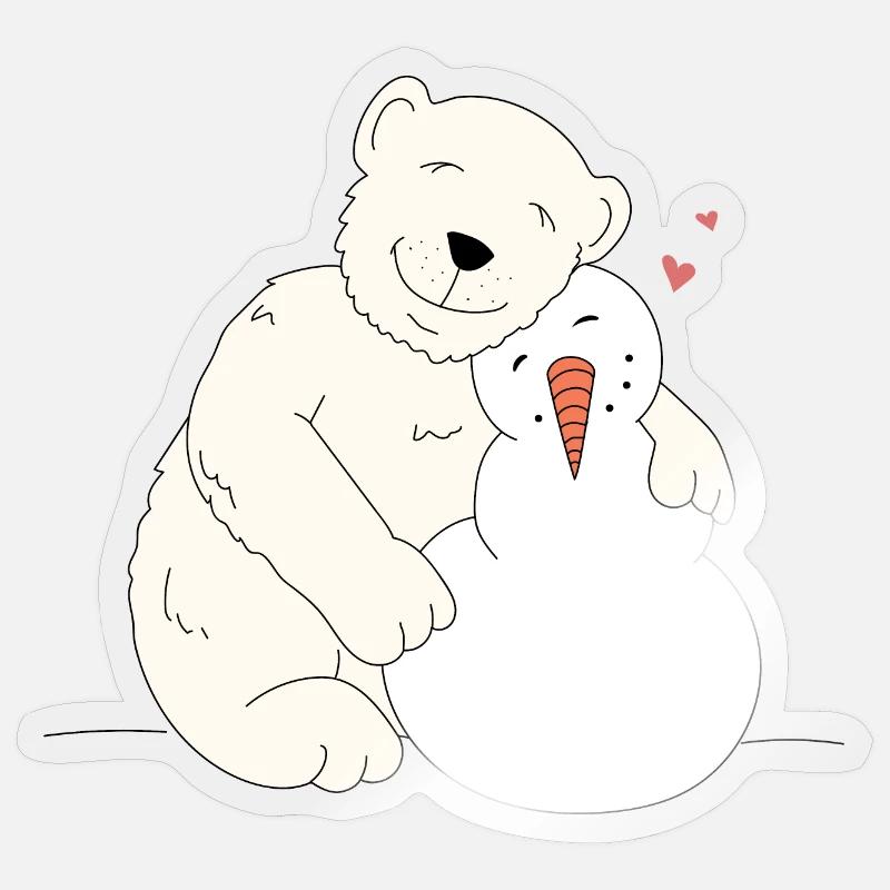 Beste Freunde - Sticker Größe S (10 x 10 cm) - Transparent glänzend