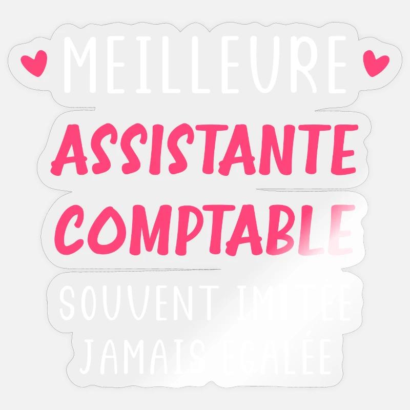 Meilleure assistante comptable Sticker taille S (10 x 10 cm)