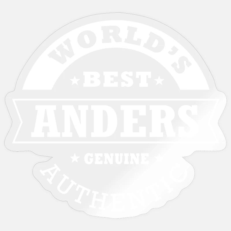 Anders world s best cadeau anders Sticker taille S (10 x 10 cm)