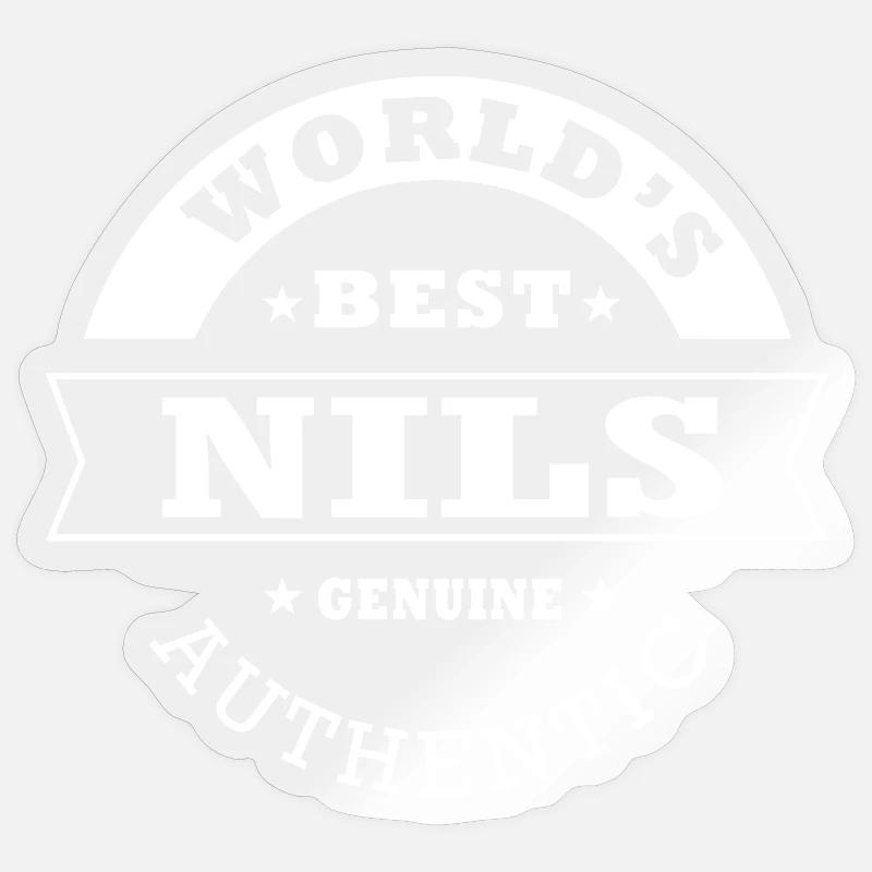Nils world s best personalized gift name nils Sticker size S (10 x 10 cm)