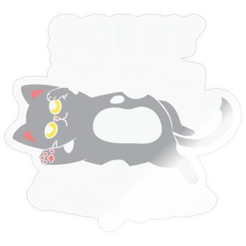 not in the morning, being late, missing the alarm clock - Sticker size S (10 x 10 cm) - transparent glossy - Front