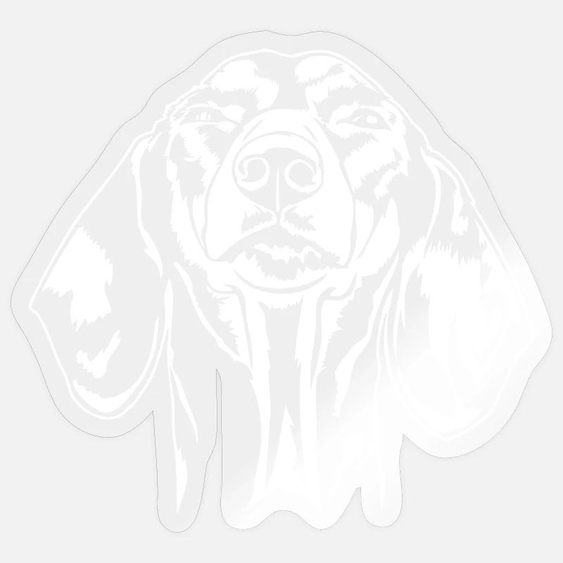Drôle de teckel teckel teckel chiens Wilsigns - Sticker taille S (10 x 10 cm) - brillant transparent