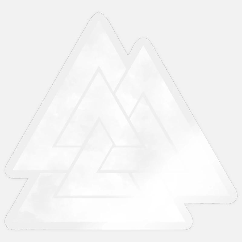 Valknut - Sticker taille S (10 x 10 cm) - brillant transparent