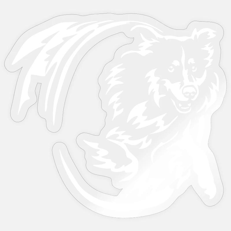 Australian Shepherd "Black Edition" - Sticker Größe S (10 x 10 cm) - Transparent glänzend
