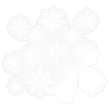 Snowflakes white - Sticker size S (10 x 10 cm) - transparent glossy - Front