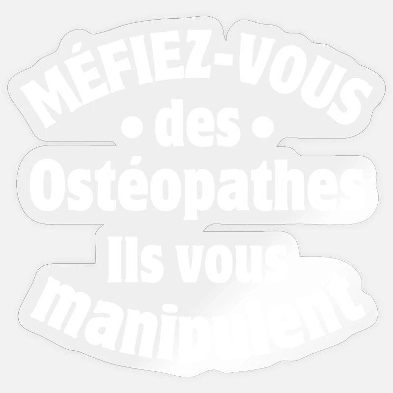 osteopath, osteopaths, medicine - Sticker size S (10 x 10 cm) - transparent glossy