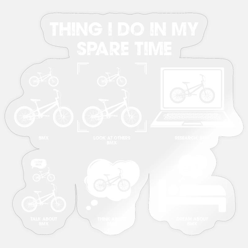 Fahrrad Freizeit Skizze - Sticker Größe S (10 x 10 cm) - Transparent glänzend