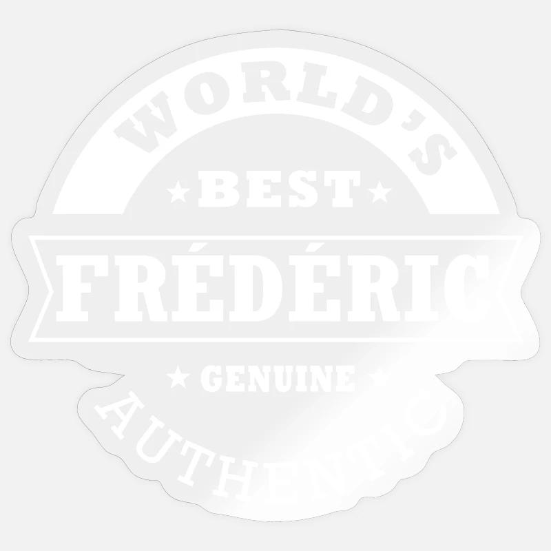 Frédéric world s best cadeau prénom frederic - Sticker taille S (10 x 10 cm) - brillant transparent