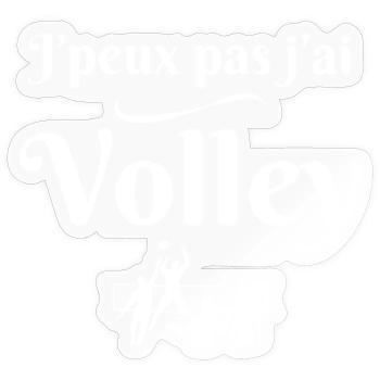 Volleyball, Volleyball, Volleyballverein - Sticker Größe S (10 x 10 cm) - Transparent glänzend - Vorne