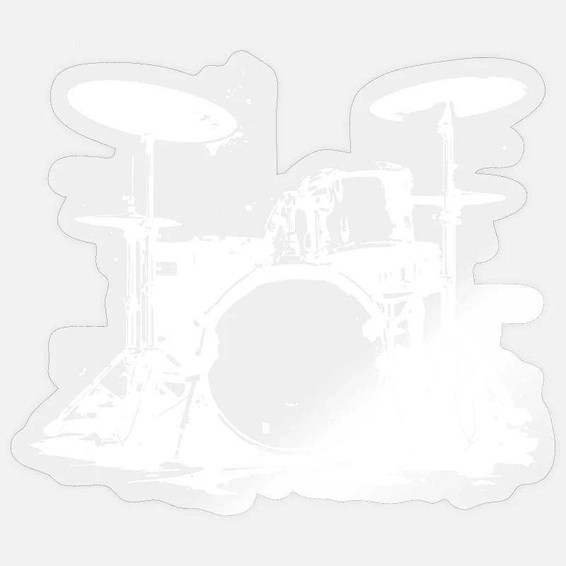 Drumset Sketch Sticker size S (10 x 10 cm)