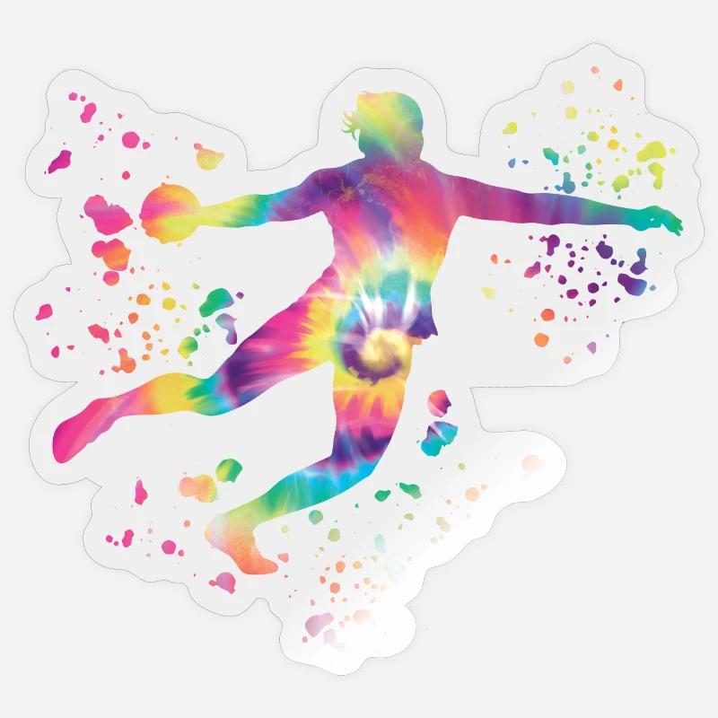 Diskuswerfer Colorsplash Diskuswurf Sticker Größe S (10 x 10 cm)