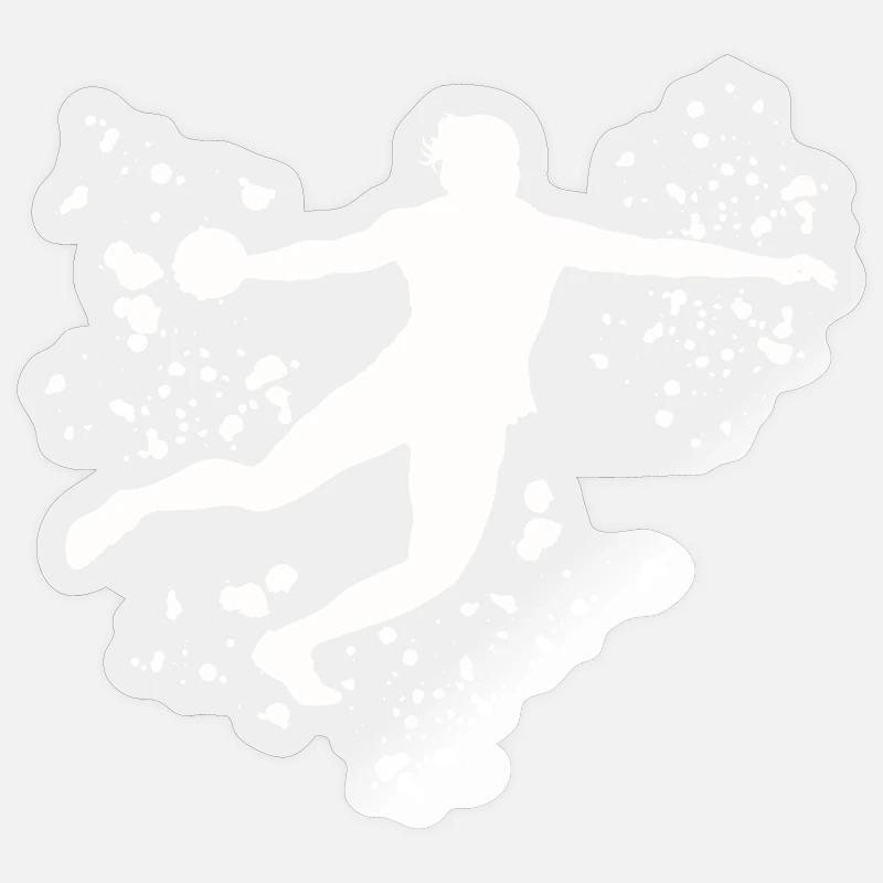 Diskuswerfer Colorsplash Diskuswurf Sticker Größe S (10 x 10 cm)