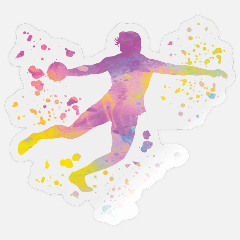 Diskuswerfer Colorsplash Diskuswurf Sticker Größe S (10 x 10 cm)