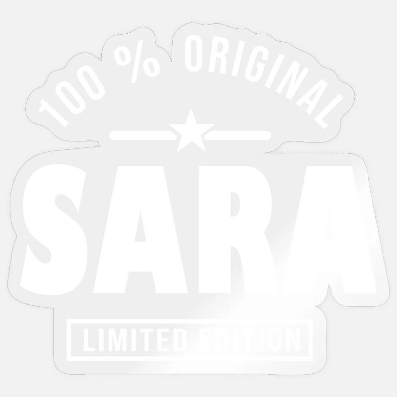 Sara, sara - Sticker taille S (10 x 10 cm) - brillant transparent