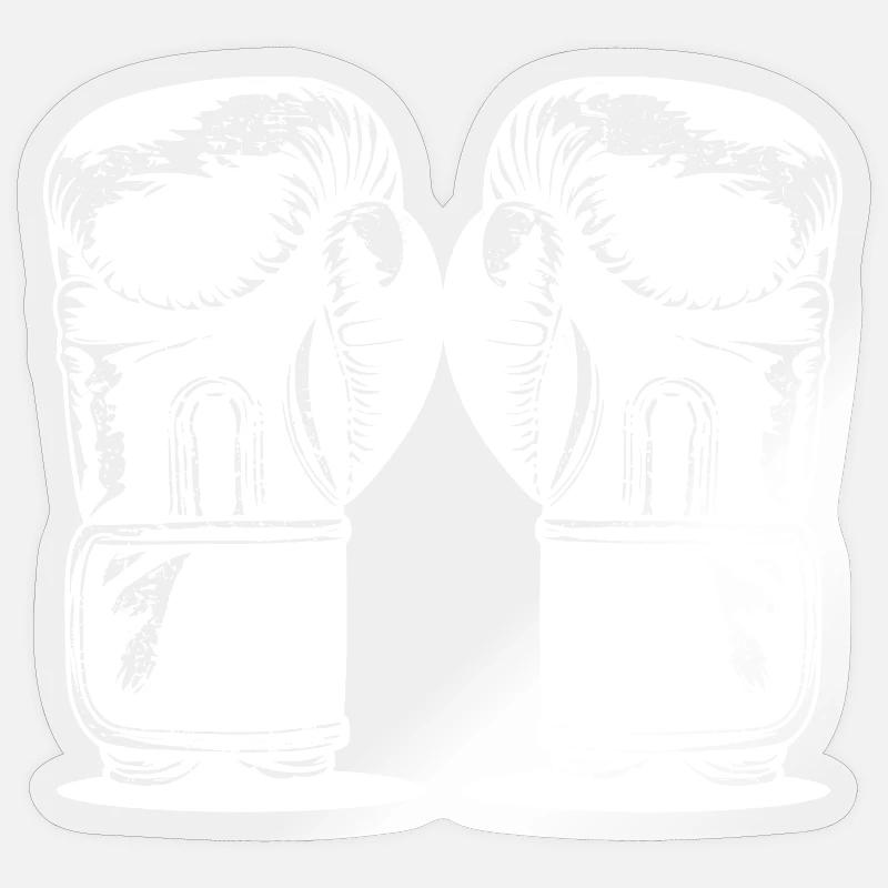 Boxe - Sticker taille S (10 x 10 cm) - brillant transparent