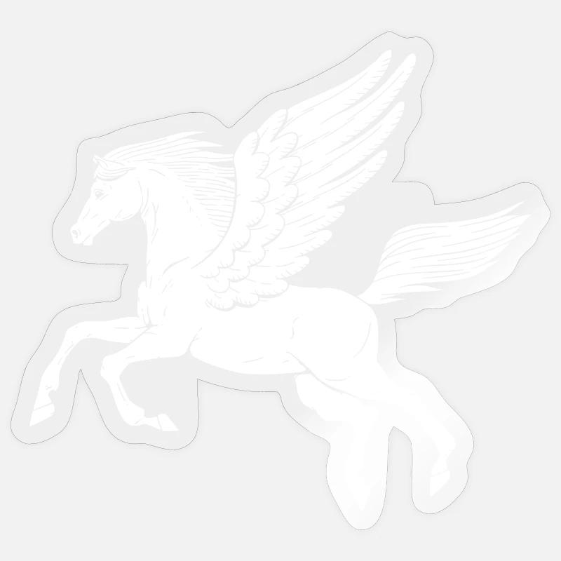 Pegasus - Sticker Größe S (10 x 10 cm) - Transparent glänzend
