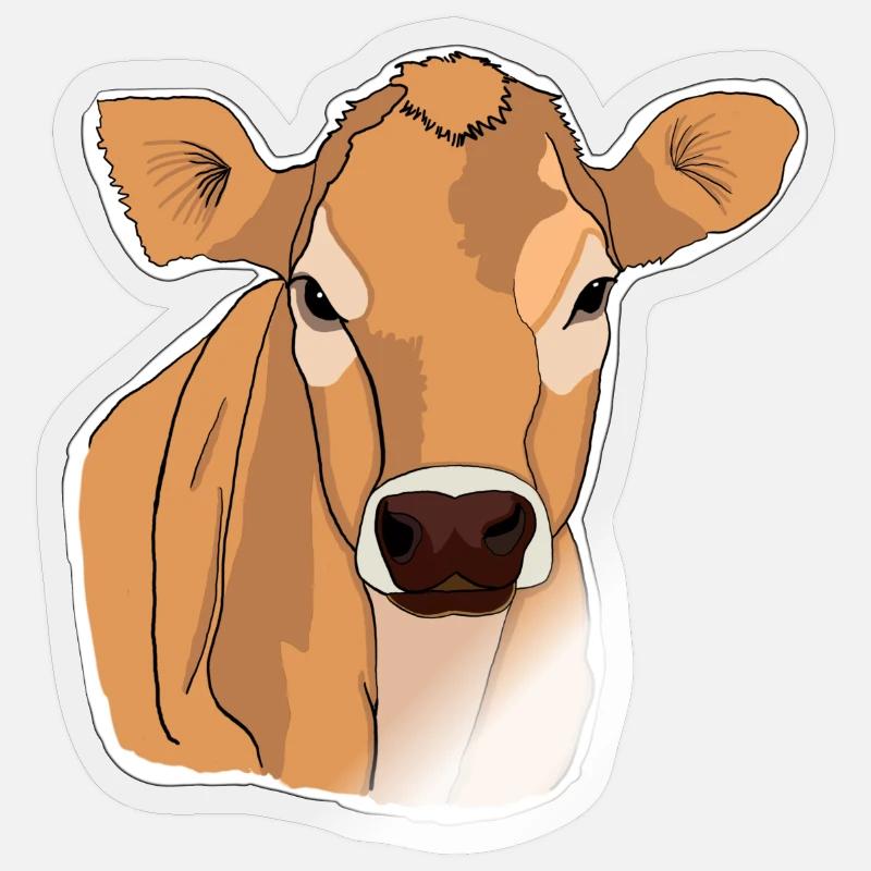 Cow Cows - Sticker size S (10 x 10 cm) - transparent glossy