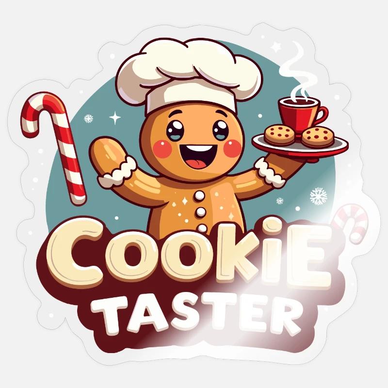 Official Cookie Button - Sticker size S (10 x 10 cm) - transparent glossy