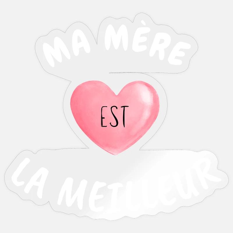 Meine Mutter ist die Beste - Sticker Größe S (10 x 10 cm) - Transparent glänzend