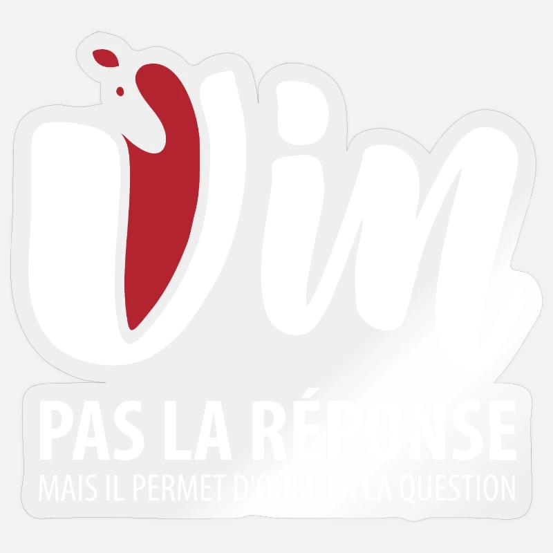 Vin pas la solution (foncé) Sticker taille S (10 x 10 cm)