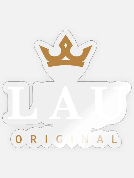 Lau Original Familienlogo - Sticker Größe S (10 x 10 cm) - Transparent glänzend